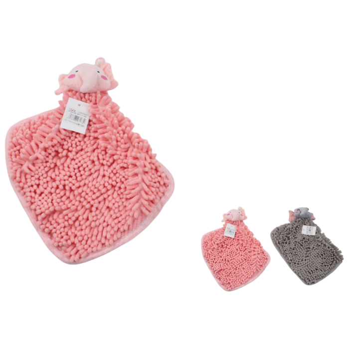 62351257 Toallas De Mano De Chenilla Con Elefante - Imagen 1