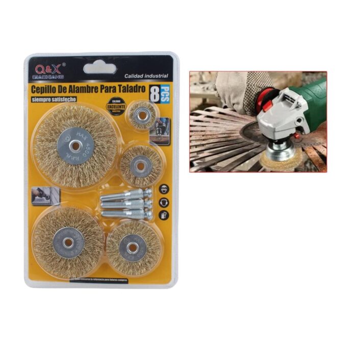 62352413 Cepillo De Alambre Con Regla De 8 Piezas Con Mango - Imagen 1