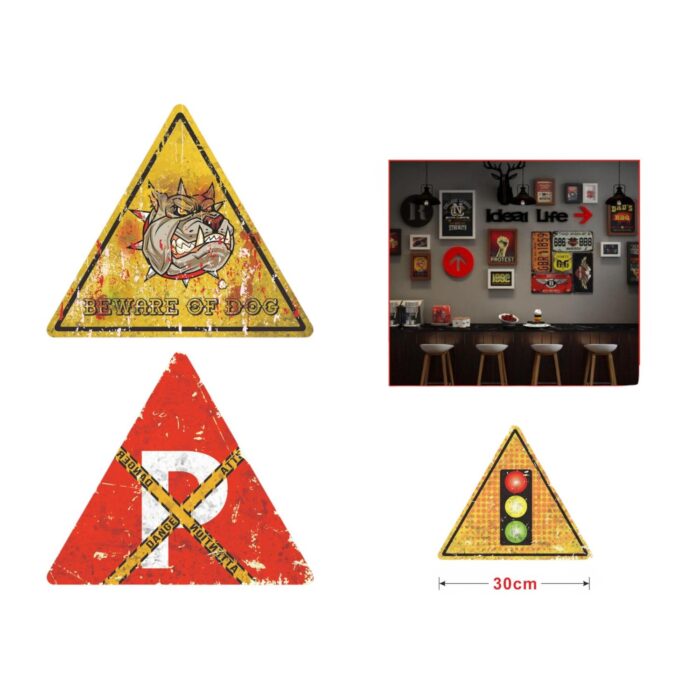 Cuadro de hojalata moderno triangular 30x30 cm - Imagen 2