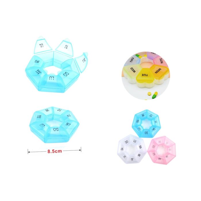 Caja De Medicamentos 8 Esquinas, 7 Celdas 8,5*2,5 - Imagen 3