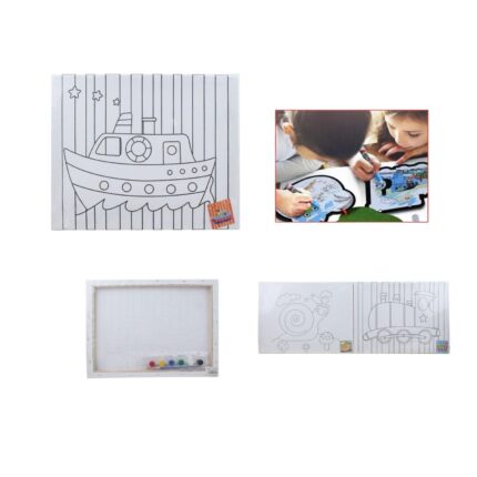 Marco De Lienzo Lineal + 6 Pinturas Combinadas + 1 Pincel 24*30