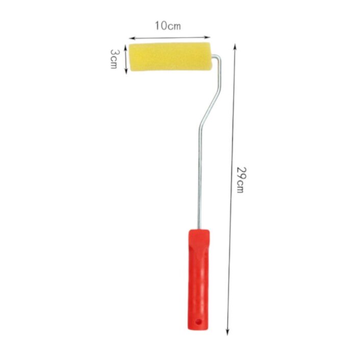 62353522 Peque?o Cepillo De Rodillo De Esponja Acabado 4*30 De 4 Pulgadas Peque?o Con Mango Amarillo - Imagen 2