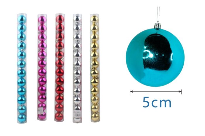 Bolas de Navidad 5cm 12/u - Imagen 1