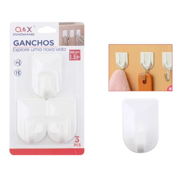 60363884 M-10980-Nu Gancho Plástico Tipo Grande X3 - Imagen 1