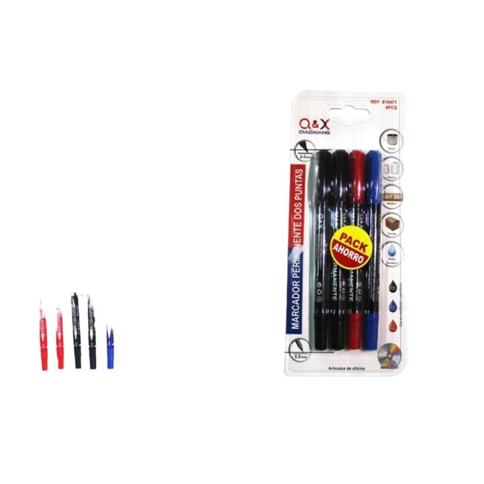 62338458 Pack De Marcadores Permanentente Dos Puntas - Imagen 1