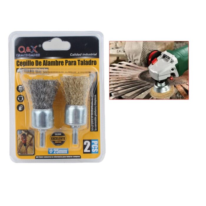2 Cepillos De Alambre De 25 Mm. - Imagen 1