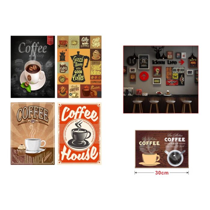 Cuadro de hojalata moderno con diseño de ondas grandes 20*30 cm - Imagen 2