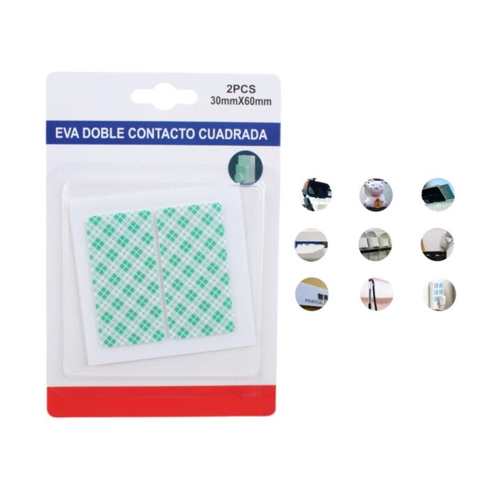 62343721 Cinta EVA adhesiva doble cara cuadrada 30mm x 60mm (2 unidades) - Imagen 2