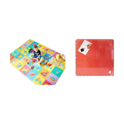 Alfombrillas Con Estampado De Triangulos 4 Piezas 60X60Xcm 1,2Grosor