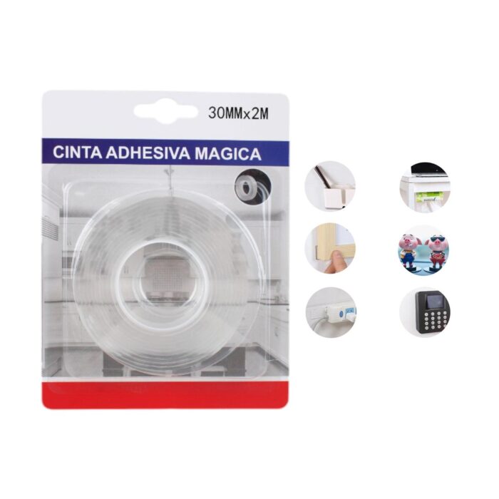 62343624 Cinta adhesiva nano transparente 3cm x 2m (grosor 2mm) - Imagen 2