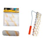 3 Cepillos Peque?os De Rodillo Para Tarjeta De U?as Con Tira Amarilla De 4 Pulgadas