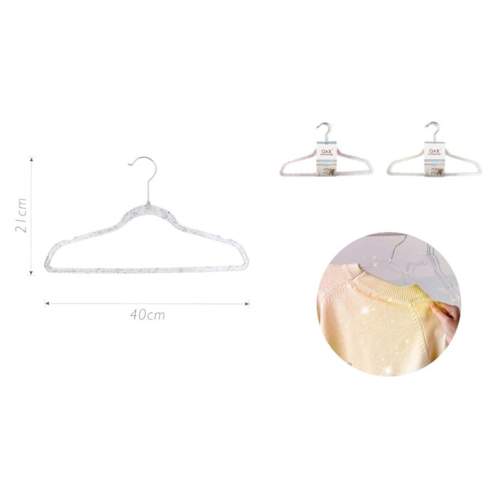 Perchas de plástico cristal 4 pcs 40x21 - Imagen 2