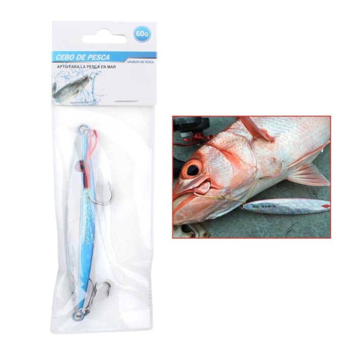 Pez De Plomo 1011-60G Con Anzuelo De Tres Garras - Imagen 3