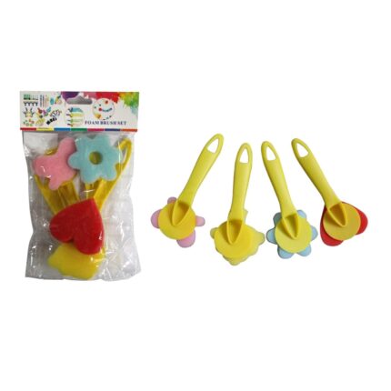 4 Piezas De Cepillos De Esponja En Forma De Flor