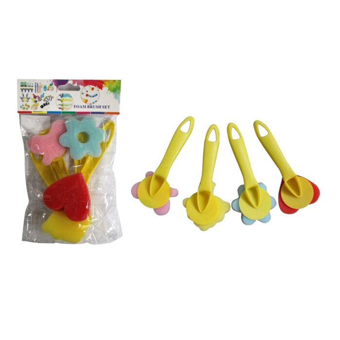 4 Piezas De Cepillos De Esponja En Forma De Flor - Imagen 1