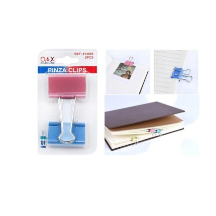 2959-3 Clip De Carpeta De Color Est¨¢ndar Nacional De Succi¨®n Completa 51Mm 2 Uds Rosa + Rosa Amari