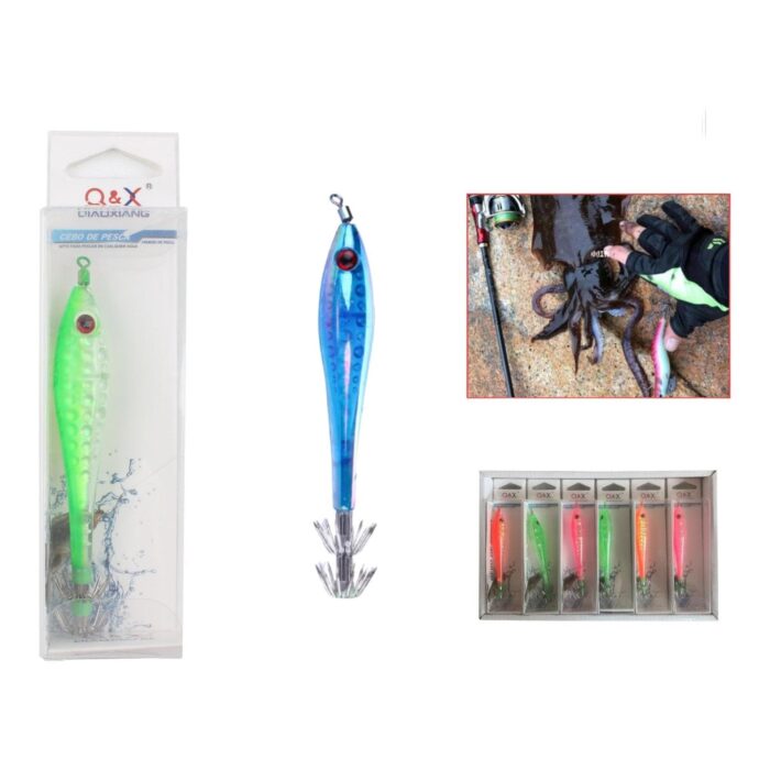 (Cebo Falso) Anzuelo Calamar Cola Corta 10Cm - Imagen 1