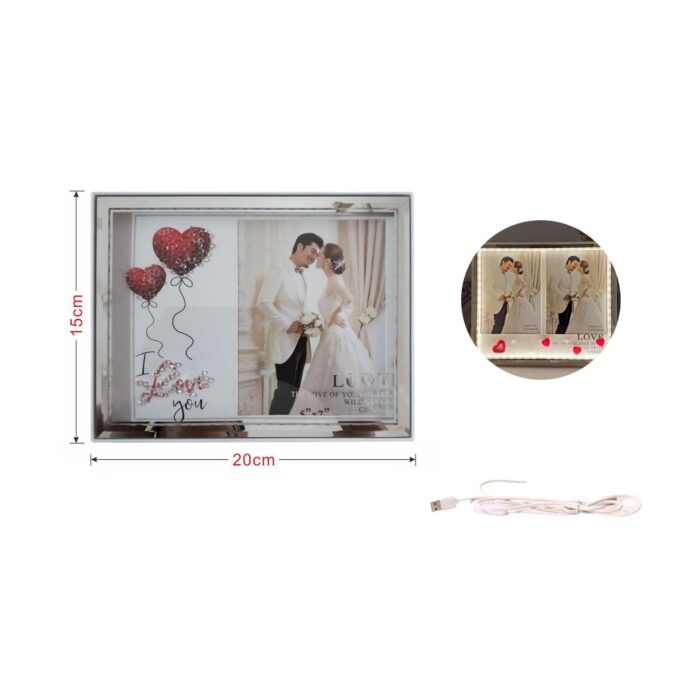 64471161 Marco de fotos horizontal 15*20CM (luz monocromática con conector USB) - Imagen 2