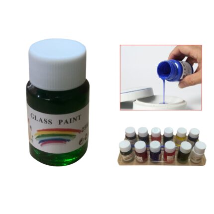 12 Colores De Pintura Para Vidrio De 25 Ml.