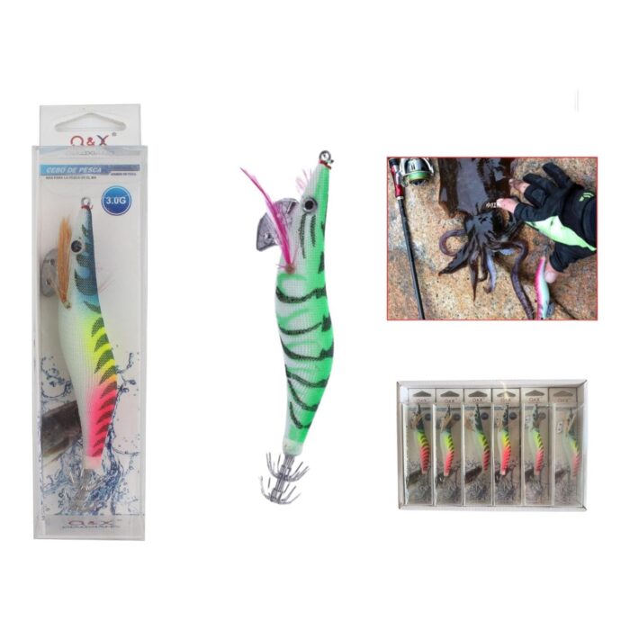 Cebo Falso Camarones De Madera (Verde Luminoso) 3.0G - Imagen 1