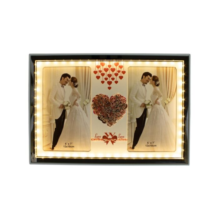 63517661 Marco de fotos horizontal Matrimonio 22x31.7cm (luz LED USB) - Imagen 2