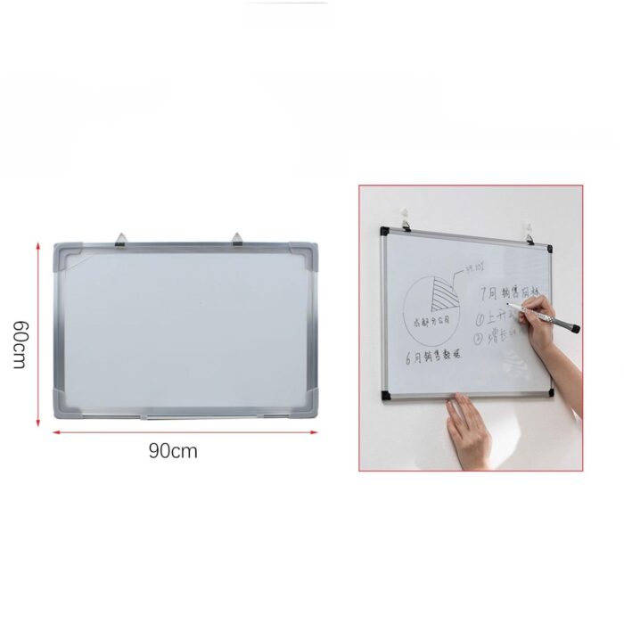 Pizarra Blanca De Doble Cara Con Canto De Aluminio 60*90 - Imagen 1