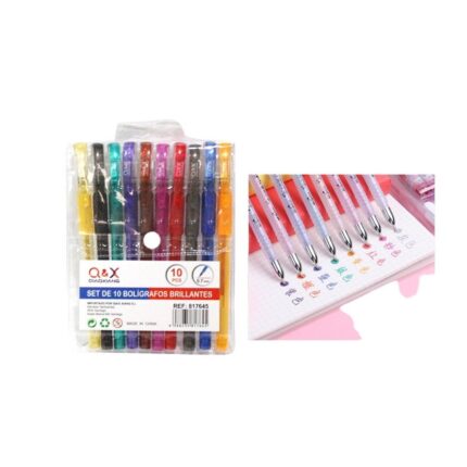 Set 10 Boligrafos Brillantes