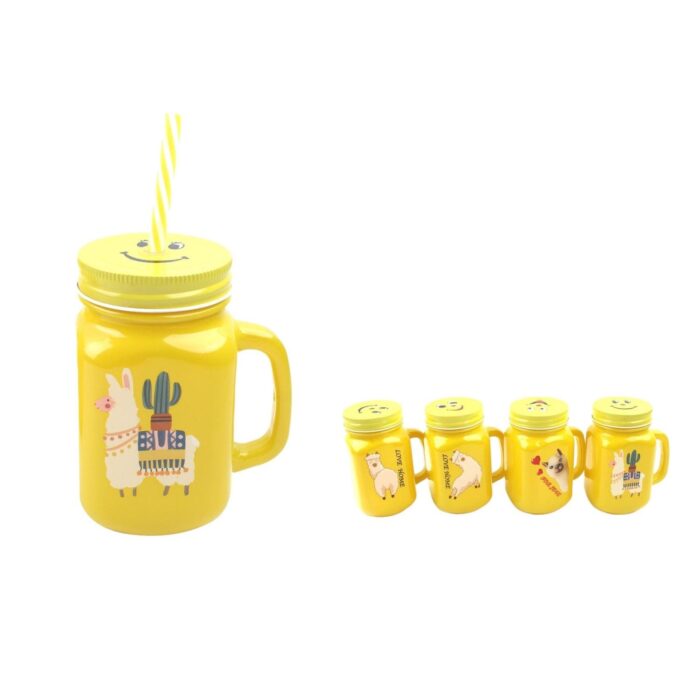 60363527 Gorra Media Alpaca Blanca N°8 Amarilla + Paja 10,5 (7,7)*13,4 Cm/500 Ml - Imagen 1