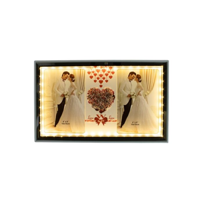 64225367 Marco de fotos horizontal Matrimonio 17.5x28.5cm (luz LED USB) - Imagen 2