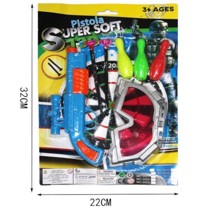 62956118 Set De Juguete Pistola Con Antiparra Infantil 3+ - Imagen 1