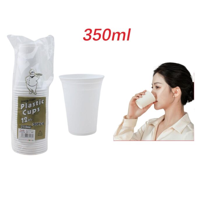 120Z Vaso Blanco 350Ml 30Pcs - Imagen 1