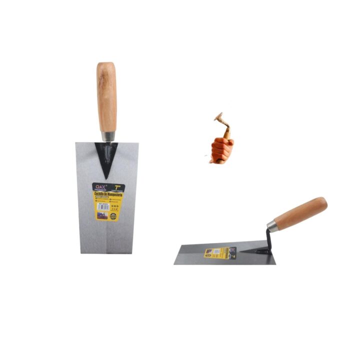 62352219 Cuchillo De Alba?iler¨ªa Trapezoidal Con Mango De Madera De 7 Pulgadas. - Imagen 1