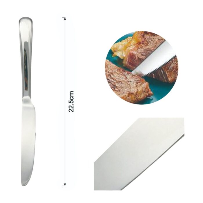 62339840 Cuchillo de mesa para comida occidental con mango redondo 2PCS - Imagen 3