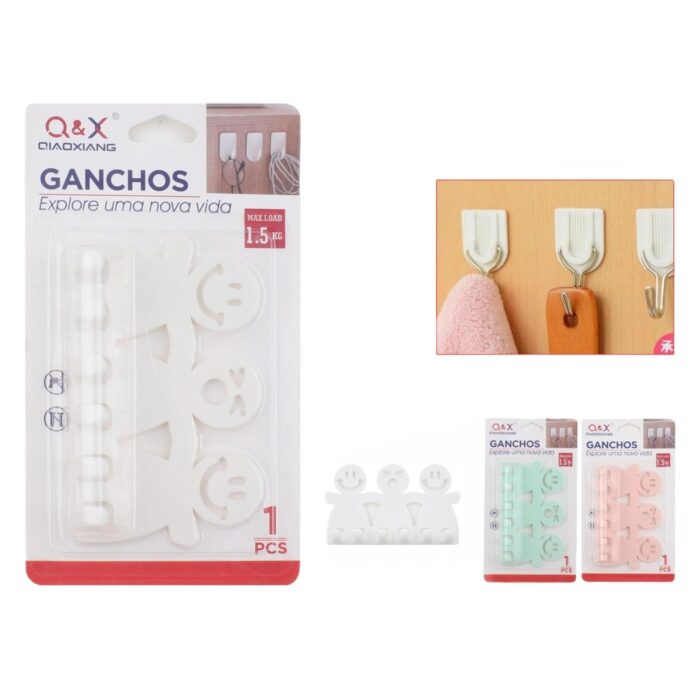 M-10920-N Familia De Plástico De Dibujos Animados De Tres Ganchos Adhesivos Para Portacepillos De Di - Imagen 1