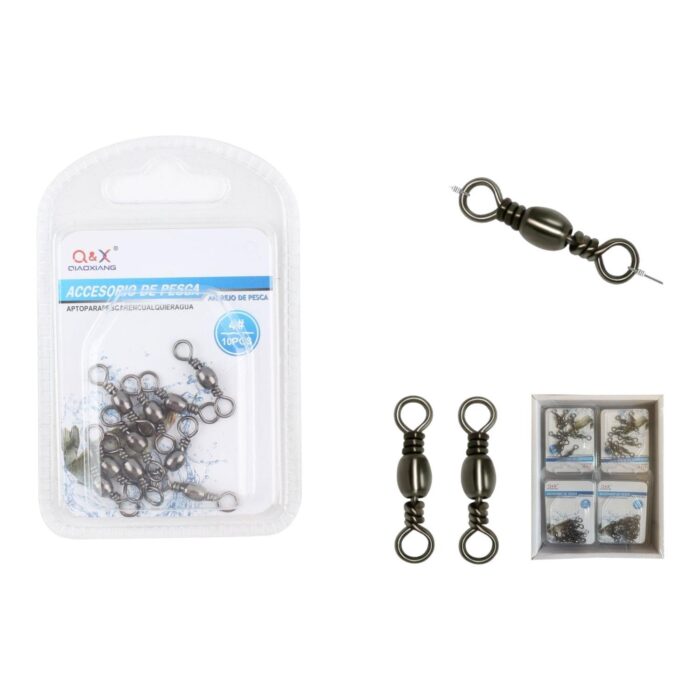 60361897 (Accesorios Para Artes De Pesca) Giratorio Conformado Negro 4# 10Pcs - Imagen 1