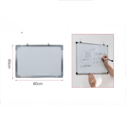 Pizarra Blanca De Doble Cara Con Canto De Aluminio 60*80