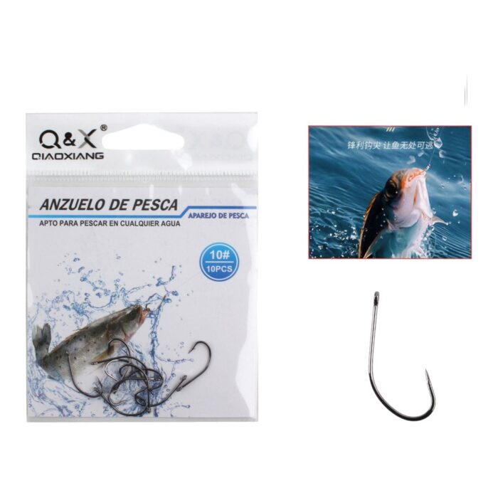 Anzuelo De Pesca De Mar Maruyo Ring 10# 10Pc (N¨ªquel Negro) - Imagen 1