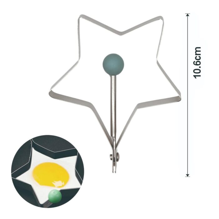 Molde para huevo frito en forma de estrella de acero inoxidable 430 - Imagen 3