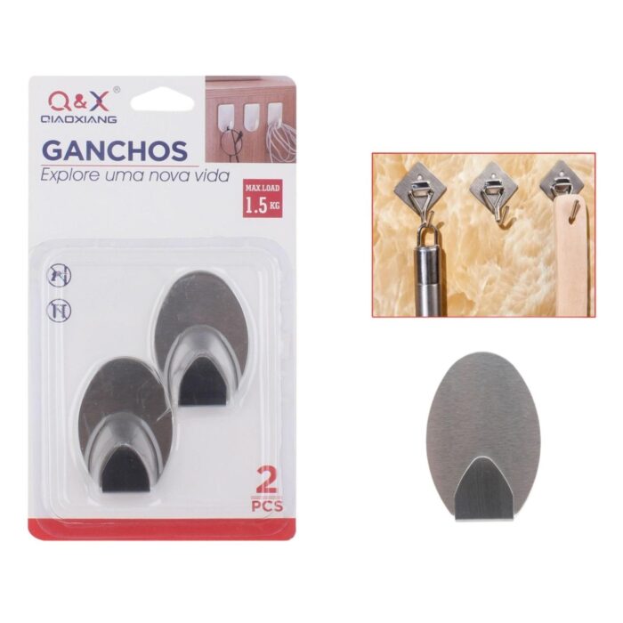 62337273 S-10414-N Gancho Adhesivo De Acero Inoxidable - Imagen 1