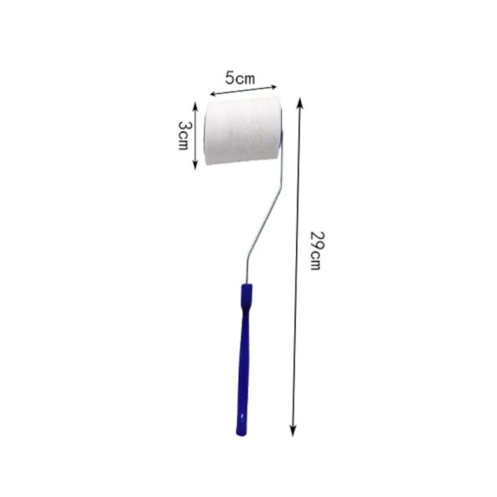 62353498 Cepillo Giratorio Peque?o De 2 Pulgadas De Imitaci¨®n De Lana Con Mango Azul - Imagen 2