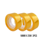 3 piezas de cinta adhesiva pequeña dorada 1.8cm x 25m (4 mil)