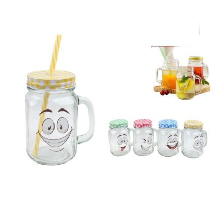 Mascarilla De Media Cara No. 10 Tapa Con Orificio De Rejilla + Pajita 10,5 (7,7)*13,4 Cm/500 Ml