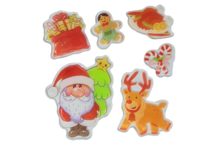60702229 Adhesivos Gel de navidad medianos ventana 6 diseños - Imagen 3