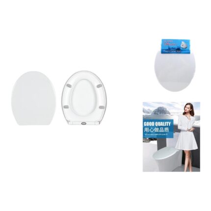 Asiento De Inodoro De Plastico Blanco 03D.