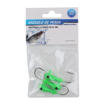 Anzuelo con plomo para cabeza de serpiente 10 g, 3 pcs