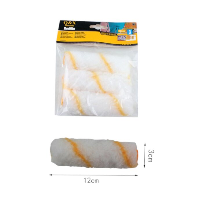 62353494 3 Cepillos Peque?os De Rodillo Para Tarjeta De U?as Con Tira Amarilla De 4 Pulgadas - Imagen 2