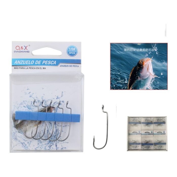 62352907 Gancho De Manivela Con Mango Recto 1/0 5Pz - Imagen 1