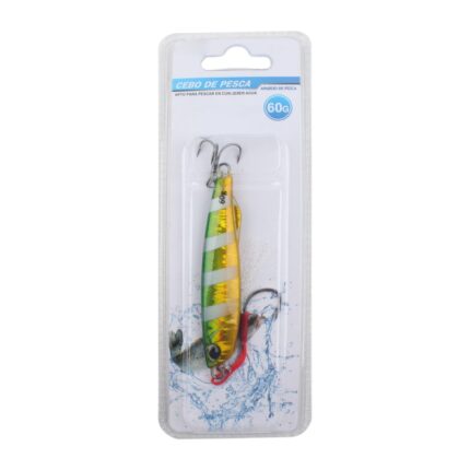 Plomo de pesca 1003-60G con triple gancho
