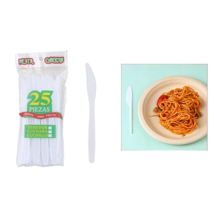 62351454 6# Cuchillo Blanco 25Pcs - Imagen 1