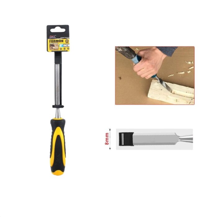 Cincel Para Carpinter¨ªa Con Mango Bicolor De 8 Pulgadas - Imagen 1